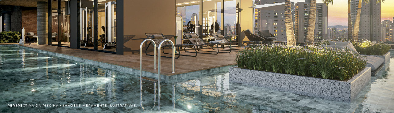 Perspectiva ilustrada da Piscina