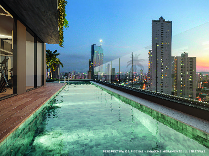 Perspectiva ilustrada da Piscina